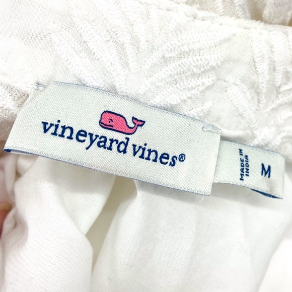 Vineyard Vines Short Sleeve Flutter Em Tunic Dress Ruffle Flutter Sleeves - Picture 7 of 9